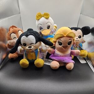 Disney Plush Toy Set - Black, Yellow, Purple